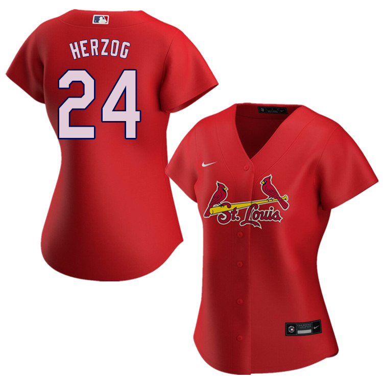 Nike Women #24 Whitey Herzog St.Louis Cardinals Baseball Jerseys Sale-Red